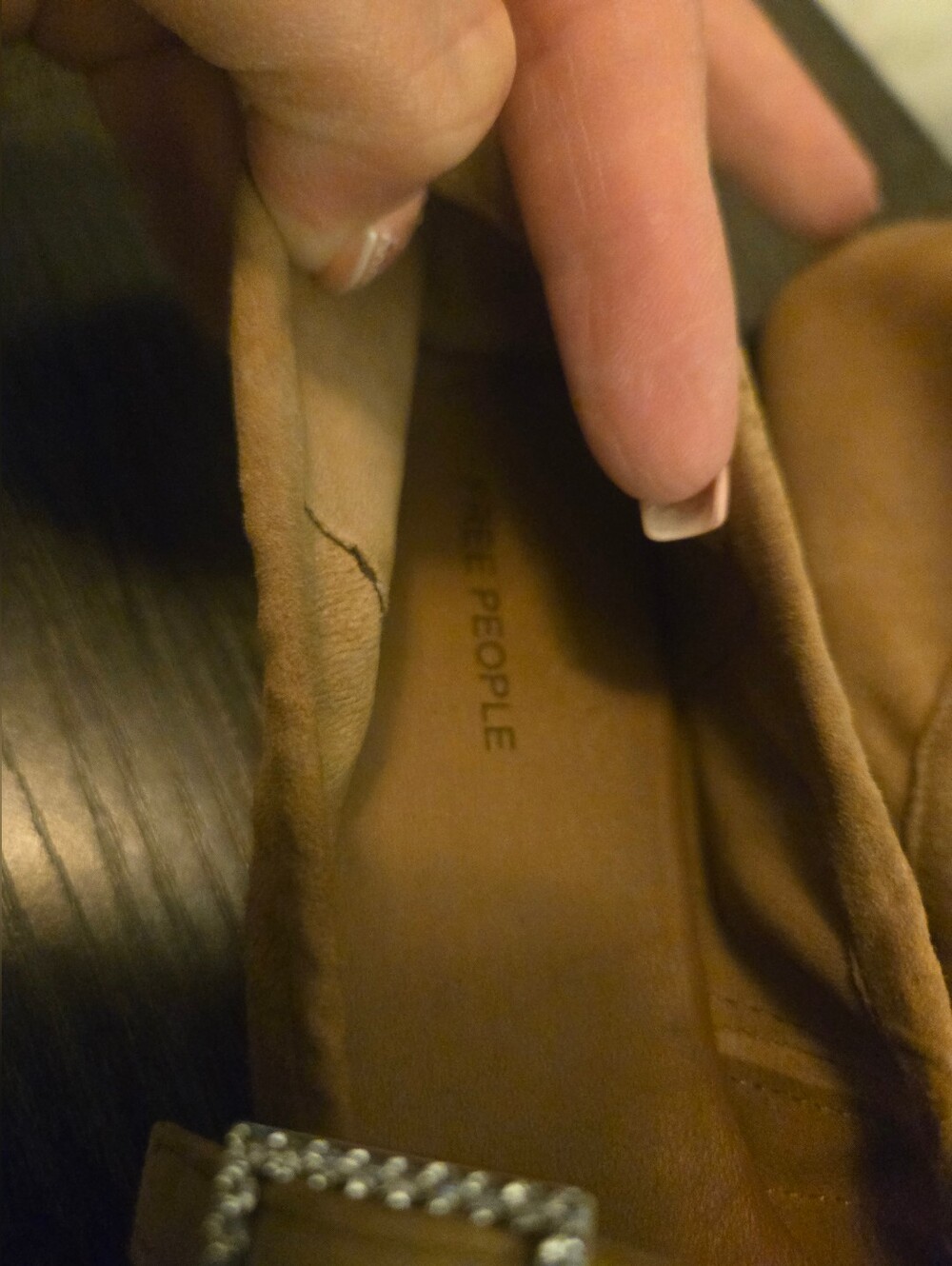 Free People Size 9 Women's Crystal Gemini Square Toe Ballet Flats - Picture 3 of 5